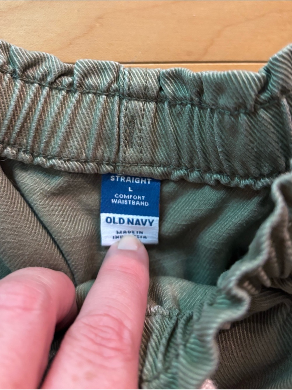 Old Navy comfort waistband straight drawstring  cropped pants large - Picture 4 of 4